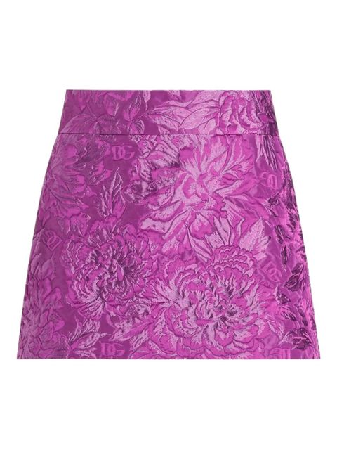 Dolce & Gabbana DNA jacquard mini skirt - Purple - zdjęcie produktu nr 1