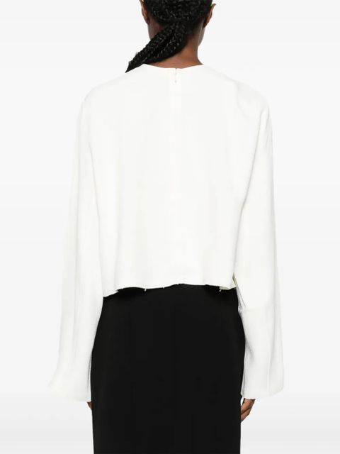 TOTEME raw-hem blouse - White - zdjęcie produktu nr 2