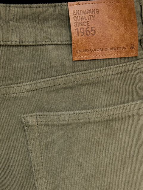 United Colors of Benetton spodnie damskie kolor szary szerokie high waist 41ULDE029 - zdjęcie produktu nr 2