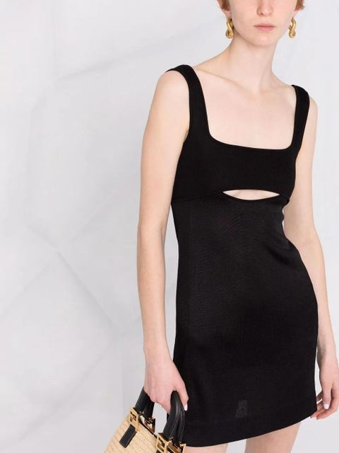 Saint Laurent cut-out sleeveless mini dress - Black