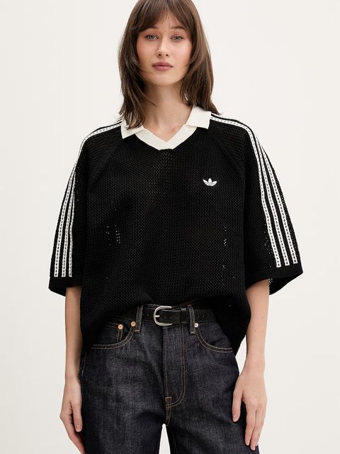 adidas Originals polo swetrowe damskie ażurowe Crochet - zdjęcie produktu nr 1