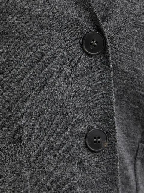 Weekend Max Mara kardigan wełniany damski kolor szary lekki 2515381011600