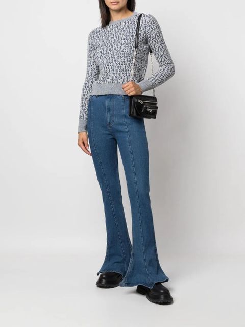 Diesel logo-jacquard knitted jumper - Black - zdjęcie produktu nr 2