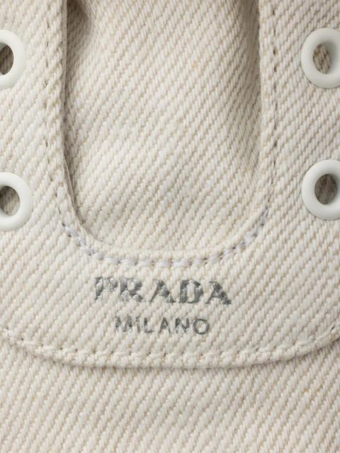 Prada Collapse denim sneakers - Neutrals