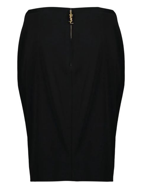 Saint Laurent Cassandre zip-fastening pencil skirt - Black