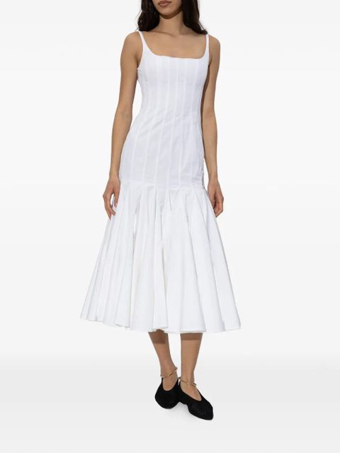 Jacquemus pleated midi dress - White