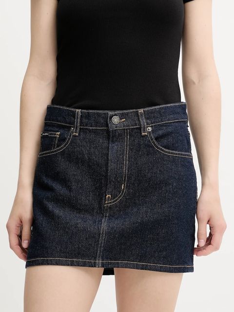 Guess Jeans spódnica jeansowa kolor granatowy mini prosta W5YD0Q D5M4C - zdjęcie produktu nr 1