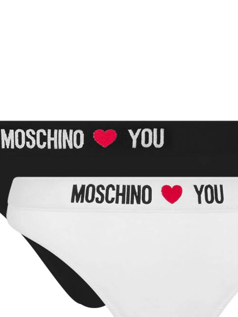 Moschino logo thongs (pack of two) - Black - zdjęcie produktu nr 2