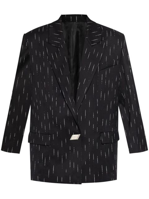 The Attico single-button wool-blend blazer - Black - zdjęcie produktu nr 1