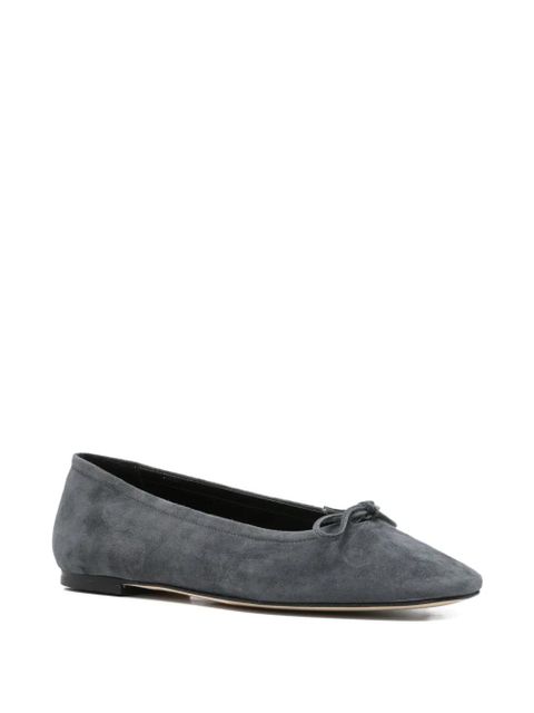 Aeyde bow-detail square-toe flats - Grey - zdjęcie produktu nr 2
