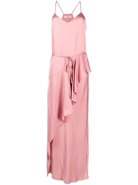 TWINSET satin-finish long dress - Pink - zdjęcie produktu nr 1