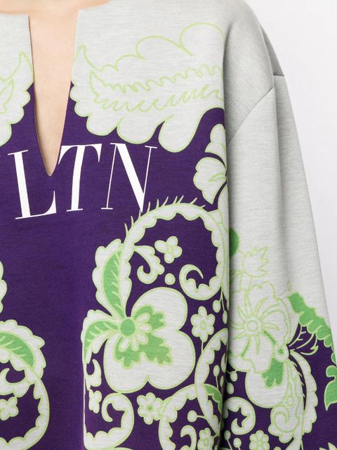 Valentino Garavani VLTN floral-print sweatshirt - Purple