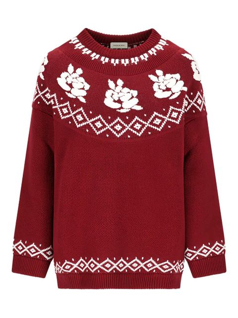 Magda Butrym floral-pattern sweater - Red - zdjęcie produktu nr 1