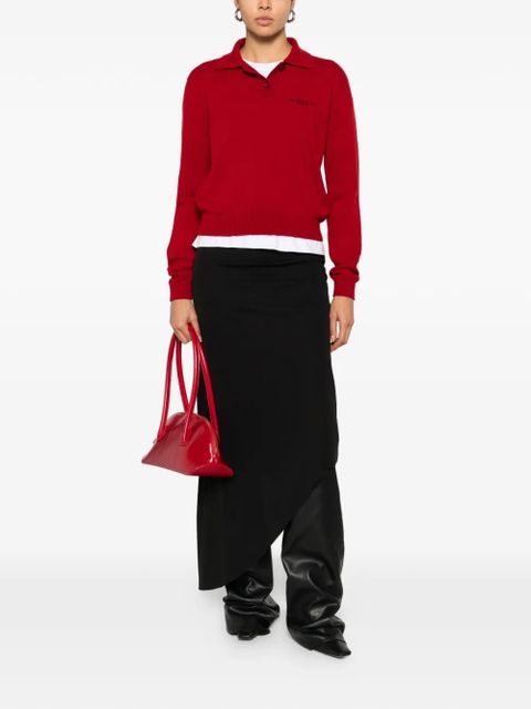 Givenchy long-sleeves polo top - Red