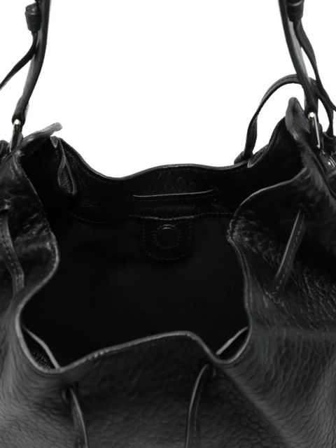 ISABEL MARANT Bolton drawstring leather shoulder bag - Black