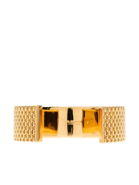 Jil Sander grid-pattern bracelet - Gold - zdjęcie produktu nr 2