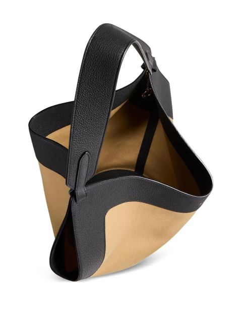 KHAITE small Lotus leather tote - Neutrals