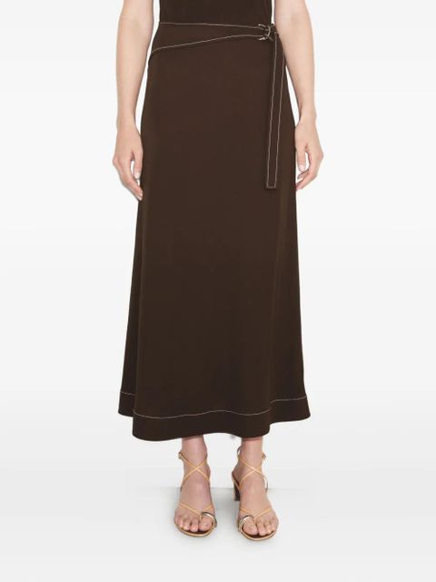 Tory Burch belted jersey skirt - Brown - zdjęcie produktu nr 2