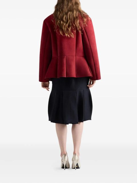 Prada chevron wool midi skirt - Blue