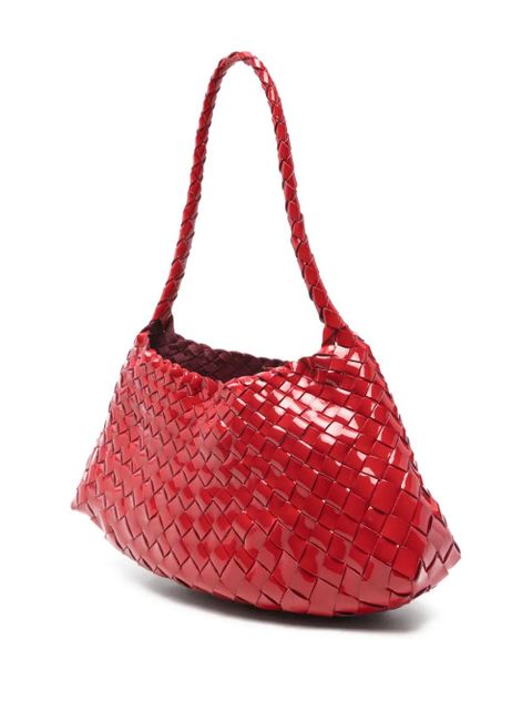 DRAGON DIFFUSION Rosanna woven-leather shoulder bag - Red