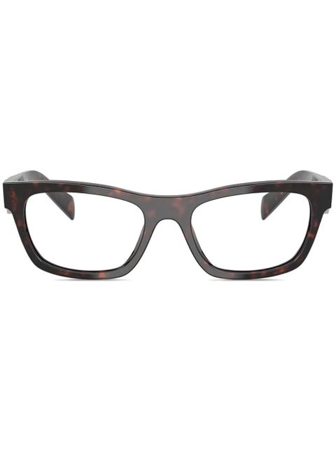 Prada Eyewear rectangle-frame glasses - Brown - zdjęcie produktu nr 1