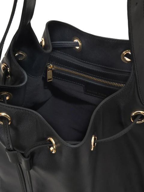ANINE BING Alana leather bucket bag - Black