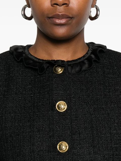 SANDRO ruffle embellished blazer - Black