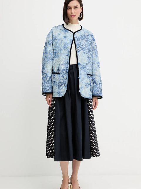 Forte Forte spódnica bawełniana kolor granatowy maxi rozkloszowana 14114.my.skirt - zdjęcie produktu nr 2