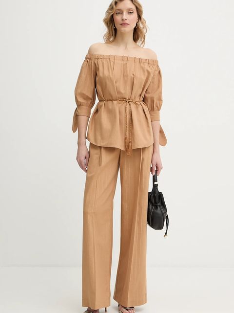 Twinset bluzka z domieszką lnu - zdjęcie produktu nr 2