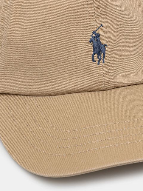 Polo Ralph Lauren czapka z daszkiem bawełniana kolor beżowy gładka 211912843 - zdjęcie produktu nr 2