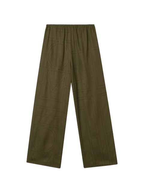 TOTEME monogram-print trousers - Brown - zdjęcie produktu nr 2