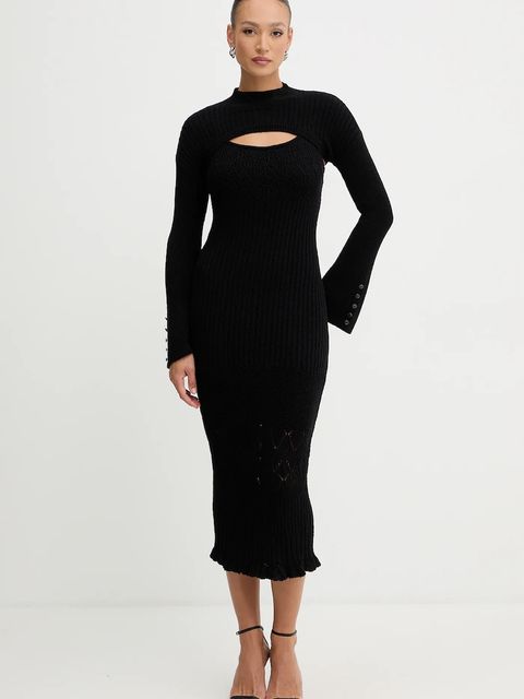 Guess sukienka SHINJU kolor czarny maxi dopasowana W5BK91 Z4060 - zdjęcie produktu nr 1