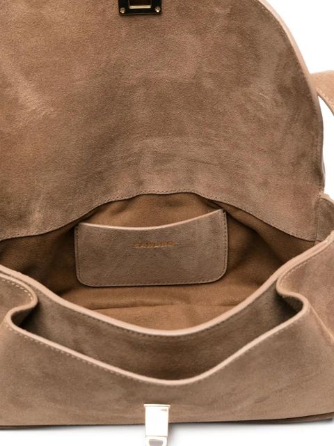 SANDRO suede shoulder bag - Neutrals