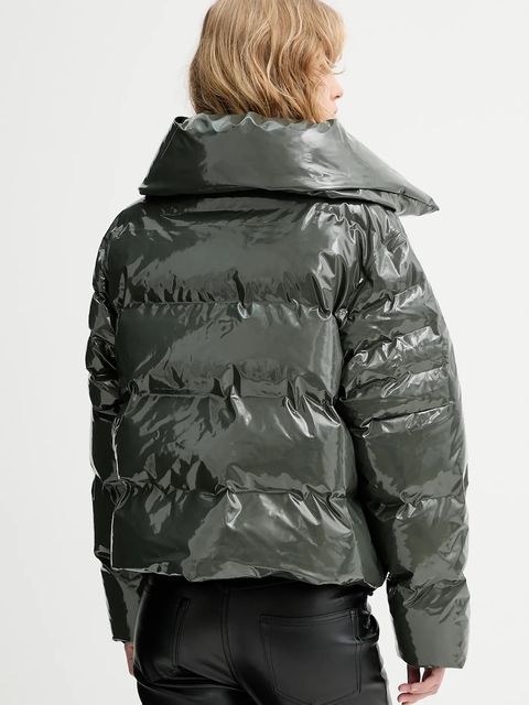 Rains kurtka 17230 Alta Vision Short Puffer Jacket kolor zielony zimowa 17230