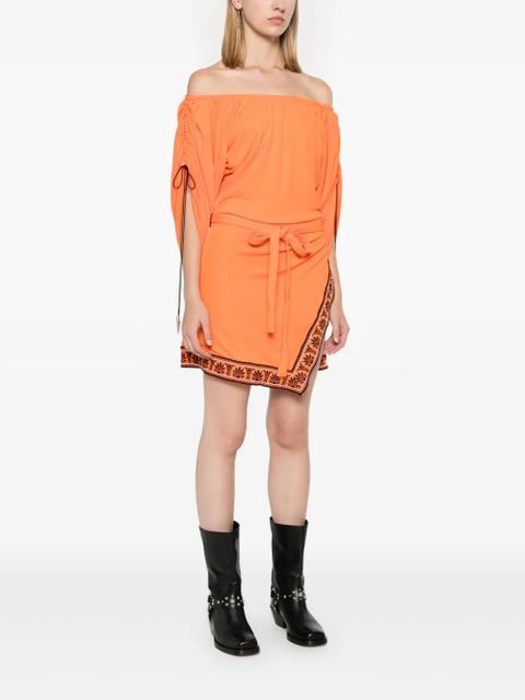 Rabanne belted mini dress - Orange