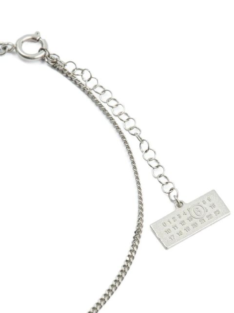 MM6 Maison Margiela mirror-pendant necklace - Silver - zdjęcie produktu nr 2