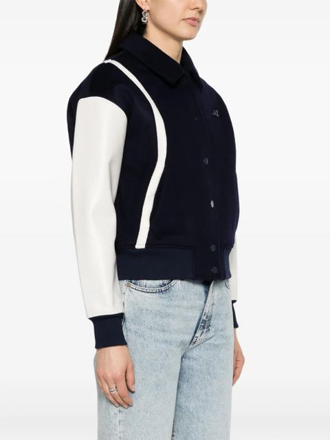 Axel Arigato Bay logo-embroidered bomber jacket - Blue