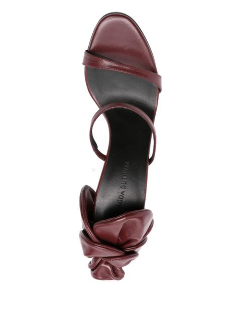 Magda Butrym bow-embellished leather sandals - Red