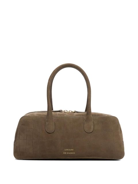 LouLou de Saison Mawi crocodile-effect rectangular-shape shoulder bag - Brown - zdjęcie produktu nr 1