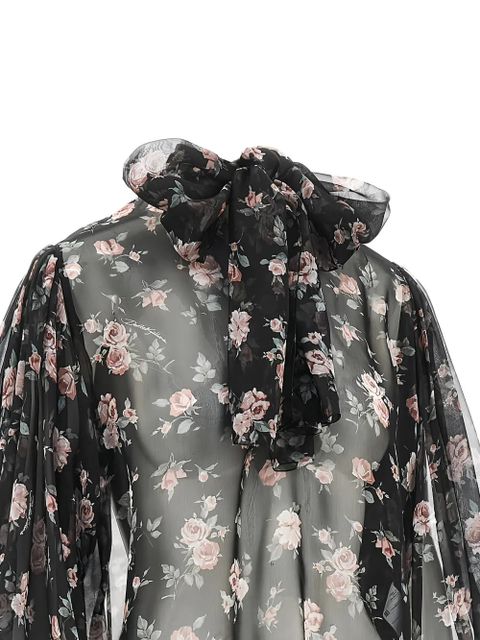Dolce & Gabbana floral ruffled blouse - Black - zdjęcie produktu nr 2