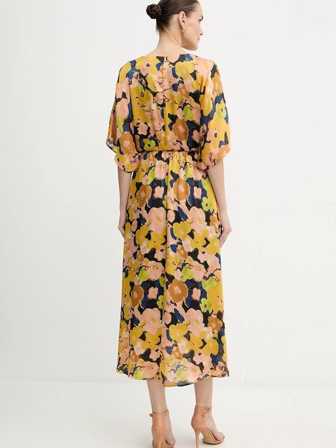 Morgan sukienka kolor żółty maxi rozkloszowana RGINO.F