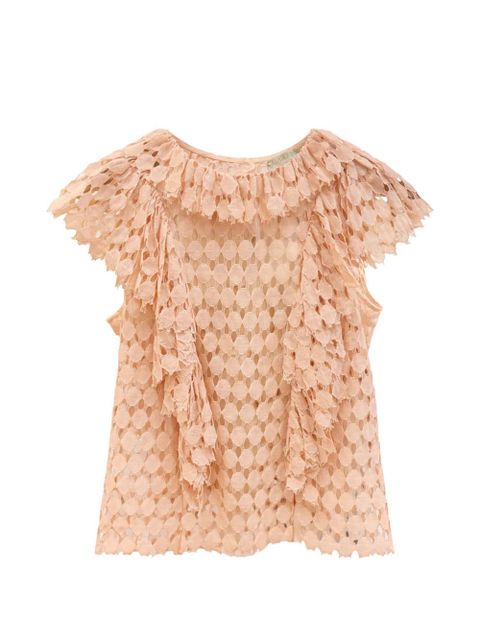 Ulla Johnson lace ruffled top - Pink - zdjęcie produktu nr 1