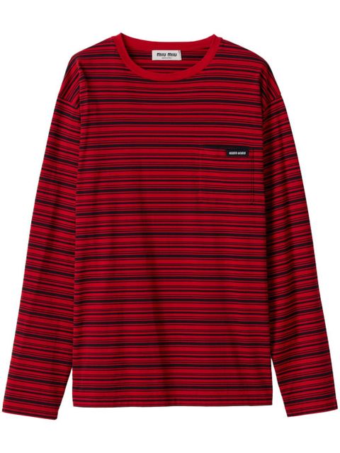 Miu Miu cotton jersey T-shirt - Red