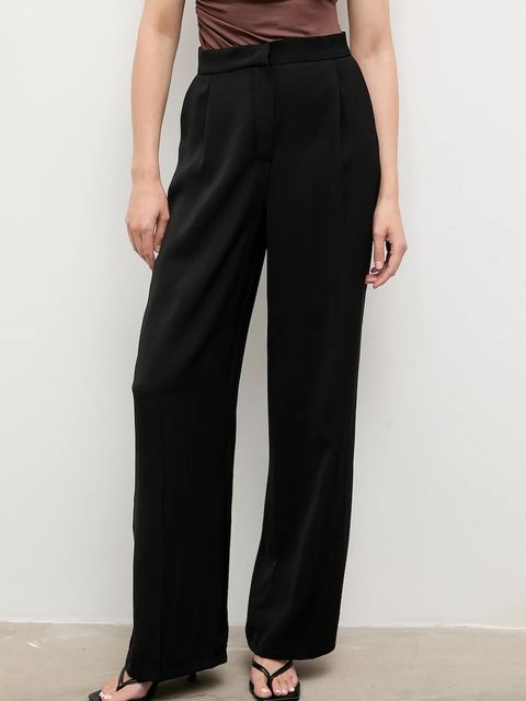 Answear.LAB spodnie damskie kolor czarny szerokie high waist - zdjęcie produktu nr 1