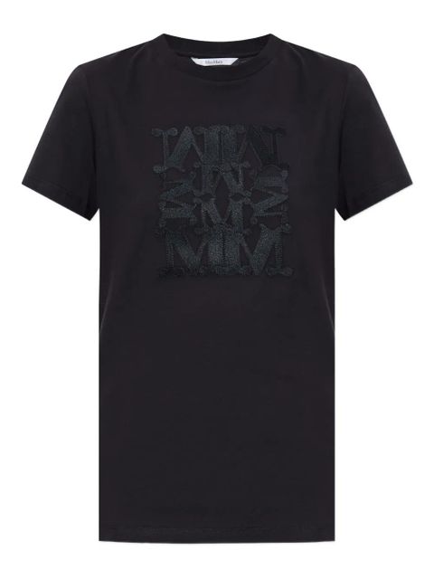 Max Mara Bravo logo-embroidered cotton T-shirt - Black - zdjęcie produktu nr 1