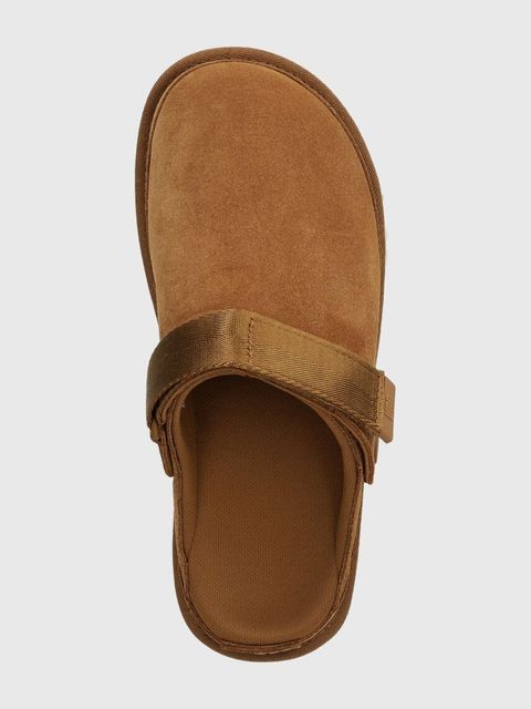 UGG kapcie zamszowe Goldenstar Clog kolor brązowy 1138252