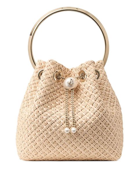 Jimmy Choo Bon Bon interwoven bucket bag - Neutrals - zdjęcie produktu nr 1