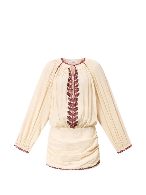 MARANT ÉTOILE Ludy pleated mini dress - Neutrals - zdjęcie produktu nr 1
