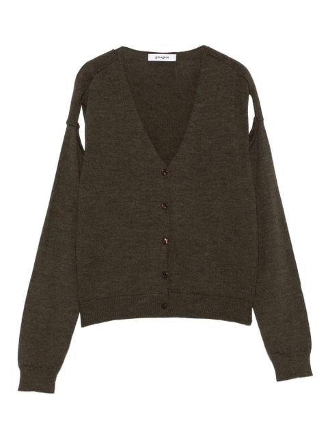 Gimaguas button-front shoulder-detail cardigan - Brown - zdjęcie produktu nr 1