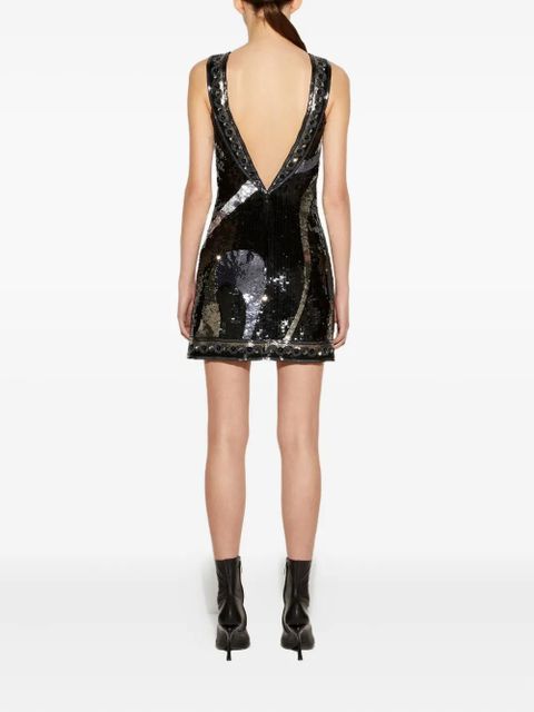 PUCCI sequin-embellished sleeveless mini dress - Black
